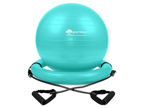 Fitness ball chair with resistance tape-Cyan--- €21.61 - copy